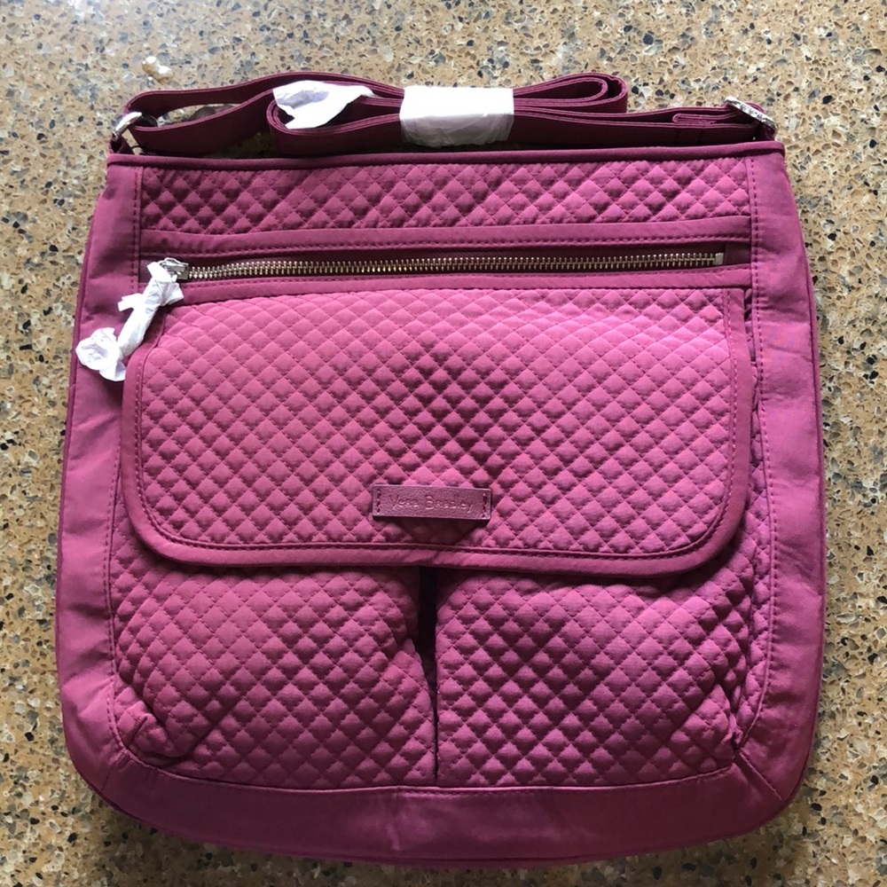 Quilted Crossbody Shoulder Bag - Pink